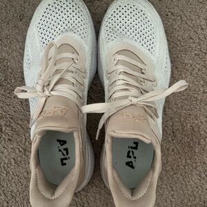 APL sparkly Women's Beige and White Athletic Shoes size 6.5